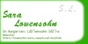 sara lowensohn business card
